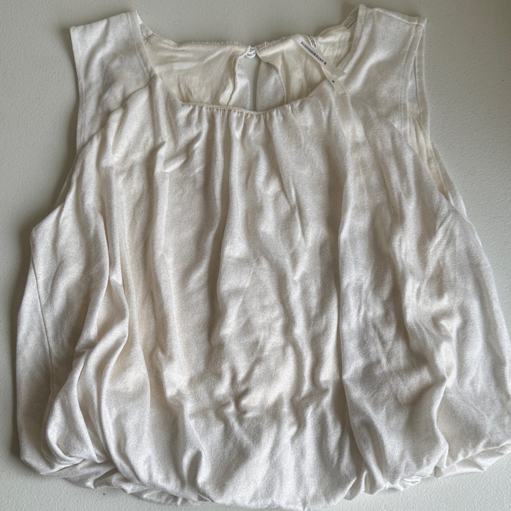 Anthropologie Cream Sleeveless Blouse - Picture 1 of 4